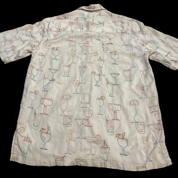 Tori Richard Shirt Mens S Ivory Silk Button Up Short Sleeve Cocktail Drinks - Picture 3 of 7